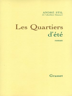 cover image of Les quartiers d'été